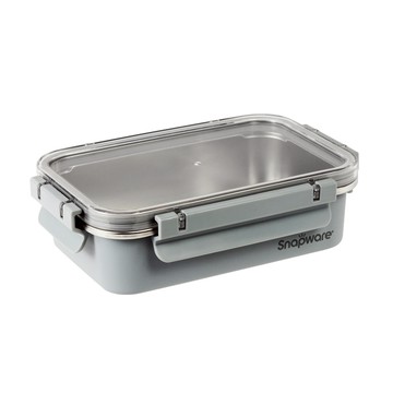 【康寧 Snapware】Eco Wave 輕食感可微波不鏽鋼保鮮盒1020ml/共用上蓋