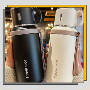 🔥臺灣出貨🔥316不銹鋼保溫瓶 大容量保溫杯 600ml保溫瓶 便攜戶外簡約 高顏值保溫瓶 可愛 手提 禮品杯 [速