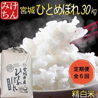 ふるさと納税 村田町 宮城県産ひとめぼれ 精米30kg全6回