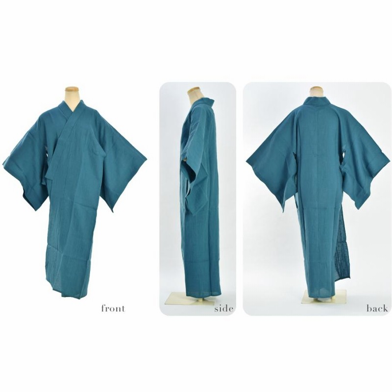 本麻　洗える長襦袢　カラー襦袢　フォレストグリーン　緑　リサイクル　ka1 本麻 洗える長襦袢 カラー襦袢 フォレストグリーン 緑