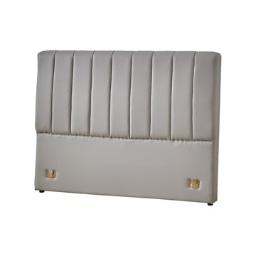 【多瓦娜】諾拉5尺皮床頭片-二色淺灰