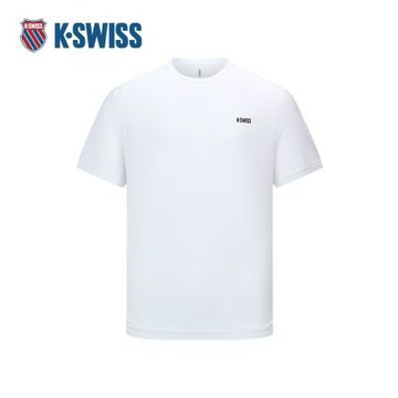 K-SWISS 運動T恤 SHIRTKC7522MFTS35 吸濕排汗 男上衣 白色 1011639-101