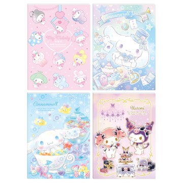 三麗鷗 定頁筆記本 16K-美樂蒂/愛麗絲/糖果/酷洛米