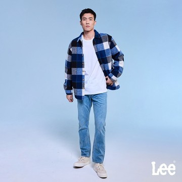 Lee 726 中腰標準直筒牛仔褲 男 中淺藍洗水 LB417084106