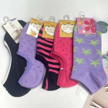 單雙優惠(不挑色) 緹花手工船襪 隱形襪 顏色不只圖片單入19 元