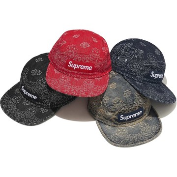 Supreme SS25 Week7 Bandana Jacquard Denim Camp Cap 四色 丹寧五分割帽