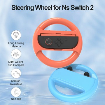 方向盤模擬器 賽車方向盤 遊戲方向盤 廠家Switch二代方向盤托架Switch2 Joy-Con手柄方賽車方向盤握把