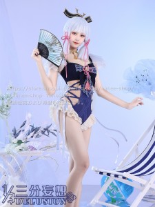 原神 三分妄想 神里綾華 コスプレフルセット(L) 三分妄想1/