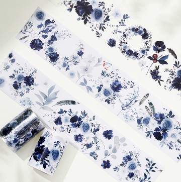 霜色盡染 PET 和紙膠帶 5米卷