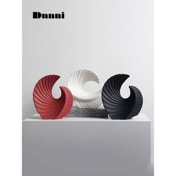 Dnnni鳳尾擺件酒店樣板房家居客廳簡約玄關酒柜北歐裝飾品工藝品