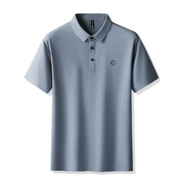 40歲胖子夏季加肥加大碼冰絲翻領短袖T恤男薄款寬松彈力polo衫50