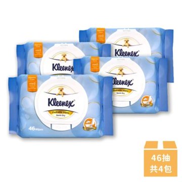 【Kleenex 舒潔 】濕式衛生紙 46張x4包