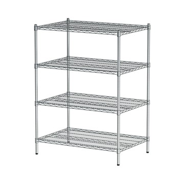 【dayneeds】荷重型 90x60x120公分 四層電鍍(鎖管)波浪鐵架