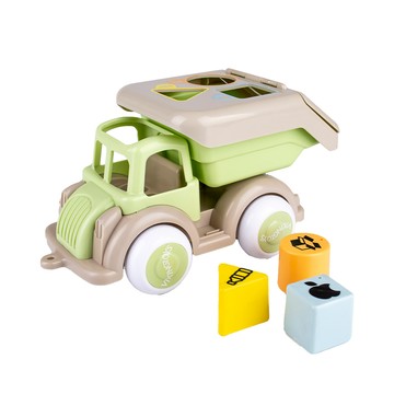 瑞典維京玩具 【瑞典 Viking toys】莫蘭迪色系-形狀認知資源回收車-28cm 20-81280
