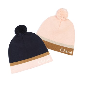 Chloe 經典品牌LOGO針織帽(任選)
