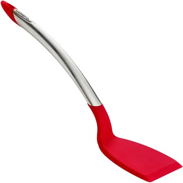《Cuisipro》鋼柄矽膠鍋鏟(紅7.5cm) | 炒菜鏟