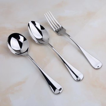 吃飯勺子大人西餐勺子長柄圓勺子不銹鋼加深湯勺加厚304飯勺子大