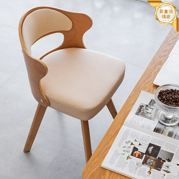 【小巧省空間】旋轉靠背椅 電腦椅 書桌椅 餐椅 寫字椅 實木材質 簡約設計 可升降 學生家用 書房餐廳兩用