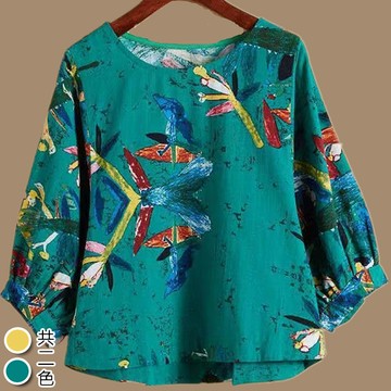 【韓國K.W.】KN2808現貨幸福女春夏新品明星同款亞麻人棉上衣(棉麻/防曬服/中長袖)