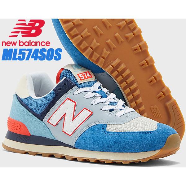 NEW BALANCE ML574SOS width D BLUE ニューバランス 574 スニーカー