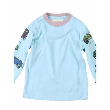 特惠！原！現貨！袖印汽車長袖T恤  日本小眾高端親子童裝