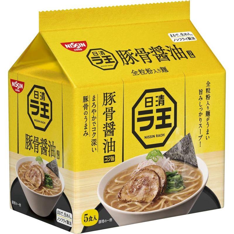 日清 ラ王 豚骨醤油 5食パック 500g ×6袋 (ラーメン 食品 袋麺)