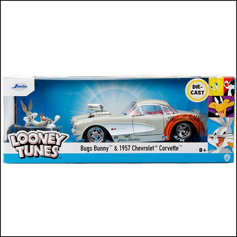 LOONEY TUNES レトロミニカー 1/24 JADA TOYS 1957 CHEVROLET CORVETTE w/ BUGS BUNNY  ルーニーテューンズ バッグスバニー | LINEショッピング