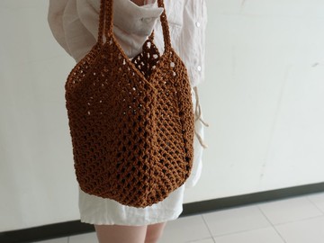 方形底網包/手作/編織包