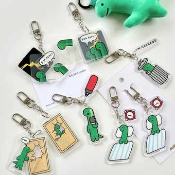 🇰🇷 韓國KKOBA 現貨 Joguman Studio 壓克力 情境吊飾 恐龍系列 大吊飾 鑰匙圈 韓國文創