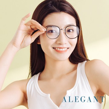 【ALEGANT】義式質感歐碧綠溫莎圈縷空造型圓框UV400濾藍光眼鏡