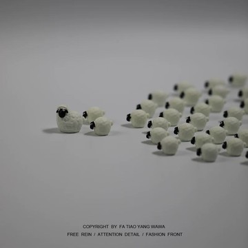 ⚡免運臺灣有貨⚡小羊家!無聊瞭羊媽媽領小羊出來遛彎!擺件
