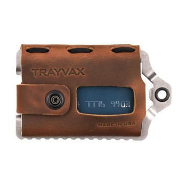 美國制造 Trayvax 金屬結合真皮創意卡包 證件收納包 卡片夾