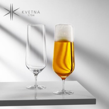 KVETNA1794捷克進口人工吹制水晶玻璃精釀啤酒杯比爾森杯小麥啤杯