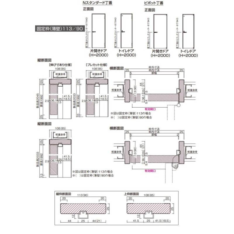 大建工業 トレンドウッド調 トイレドアセット 0Pデザイン 固定枠/見切