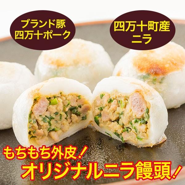 にら饅頭 (4個入)  冷凍 高知 四万十ポーク使用 四万十町産ニラ もちもちな皮