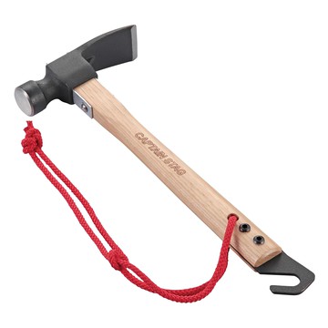 CAPTAIN STAG 鹿牌 鍛造無釘營錘 尺寸(約)40x120x315mm 重量(約)490g 頭槌：碳鋼 手柄：天然木材  原木色  1個