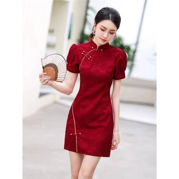 敬酒服新娘改良旗袍2025年新款小個子新中式紅色結婚訂婚禮服夏季