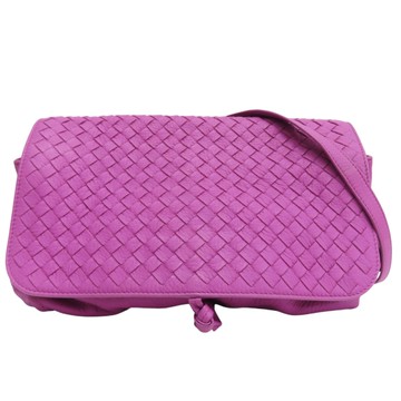 BOTTEGA VENETA BV 寶緹嘉 紫色 羊皮編織 肩背包 【二手名牌BRAND OFF】