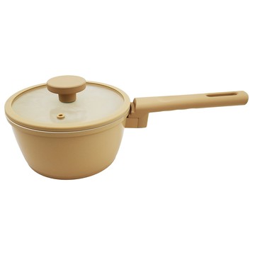 日本金太郎 Latte 陶瓷強化層IH片手鍋-18cm-2支