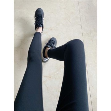 出口春夏高腰外穿仿牛仔薄款小腳松緊腰打底褲顯瘦彈力大碼長褲女