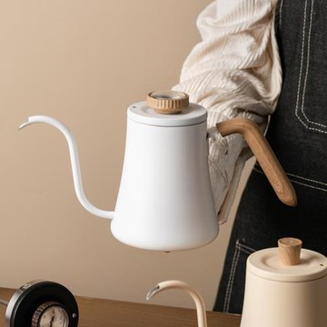 顯溫手沖壺掛耳咖啡壺304不銹鋼長嘴細口壺帶溫度計咖啡器具家用