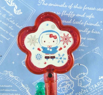 【震撼精品百貨】Hello Kitty 凱蒂貓~KITTY造型原子筆-雪花造型-紅色