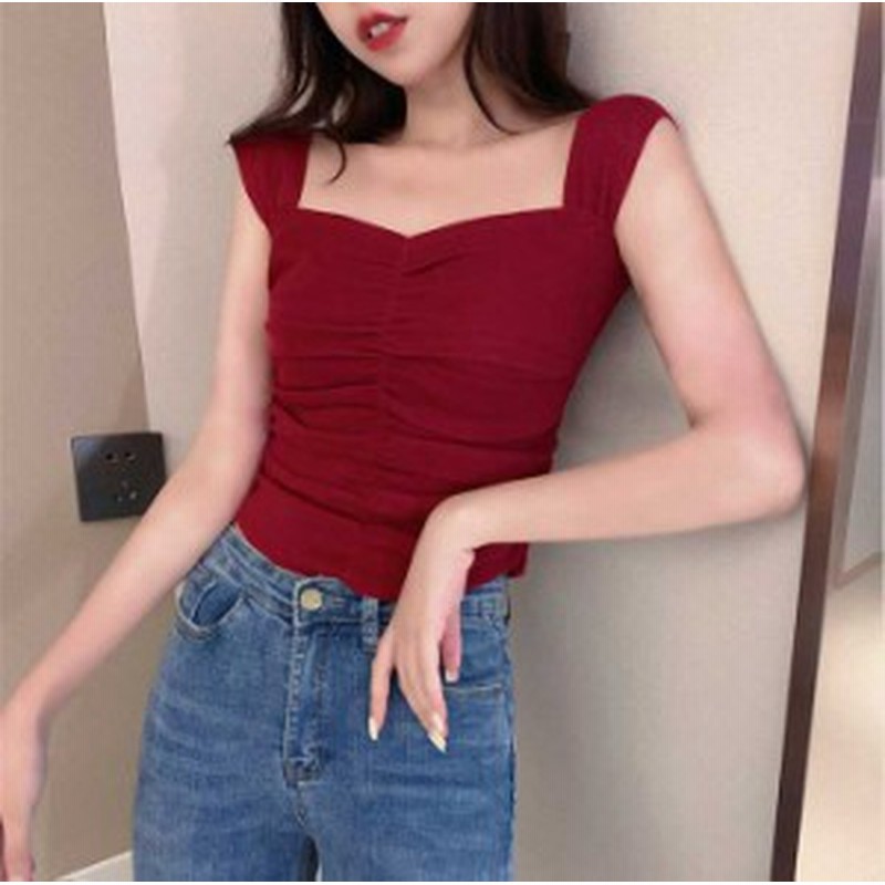 Bigsale 最大35 Offタイムセール 大きいサイズ レディース 胸元ギャザー タンクトップ トップス 無地 インナー 韓国ファッション 予 通販 Lineポイント最大get Lineショッピング