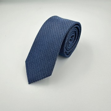 絲質暗紋配襯領帶/荷蘭藍色 | 4610015078