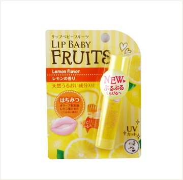 潼漾小舖 rohto 曼秀雷敦 lip baby fruits 果香潤澤護唇膏 (檸檬)