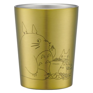 Skater TOTORO 不鏽鋼杯  金色 + 黑色  1個