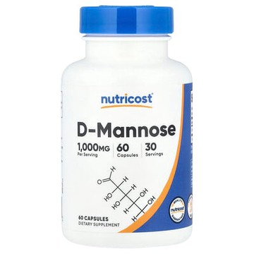 Nutricost, D-甘露糖，60 粒膠囊（每粒膠囊 500 毫克）