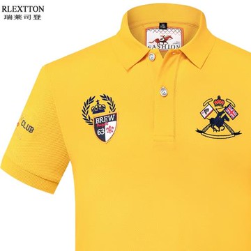 珠地棉短袖T恤男翻領POLO衫潮保羅刺繡男裝夏半袖體恤上衣服薄款