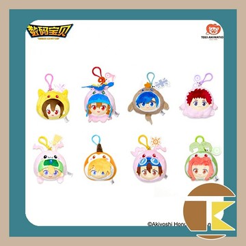 【6月預購】數碼寶貝 團子毛絨掛件盲盒 公仔吊飾收藏 一中盒8入｜愛蛋客