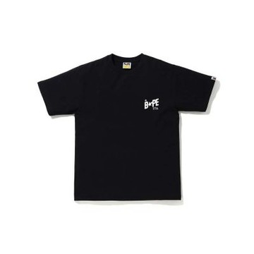 BAPE STA ILLUSTRATION TEE 男版 向量流星鞋 短袖上衣 黑色 RAY-124 [台灣現貨]